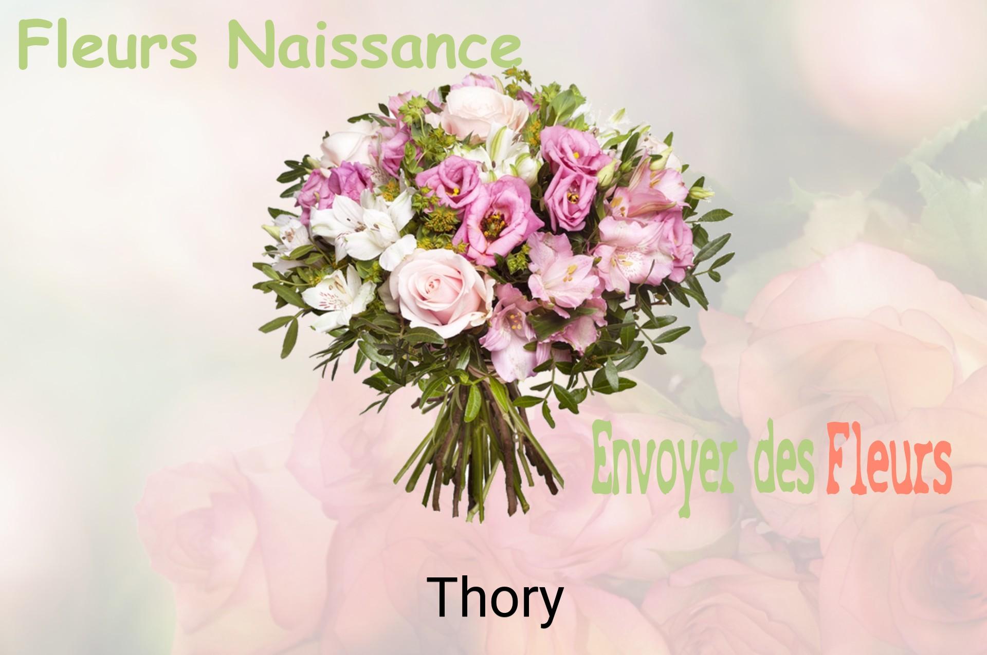 Bouquet de fleurs de naissance livré à Thory